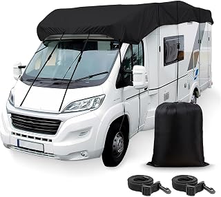 Rv Cover 300D Durable Oxford Rv Roof Cover Wind, Rain and Snow Proof Truck Camper Cover Rv Covers,Black-6.5x3m