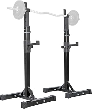 ANT MARCH Pair of Adjustable Height 40"-66" Portable Squat Rack Stands