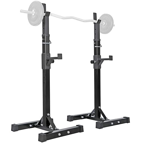 ANT MARCH Pair of Adjustable Height 40"-66" Portable Dumbbell Racks
