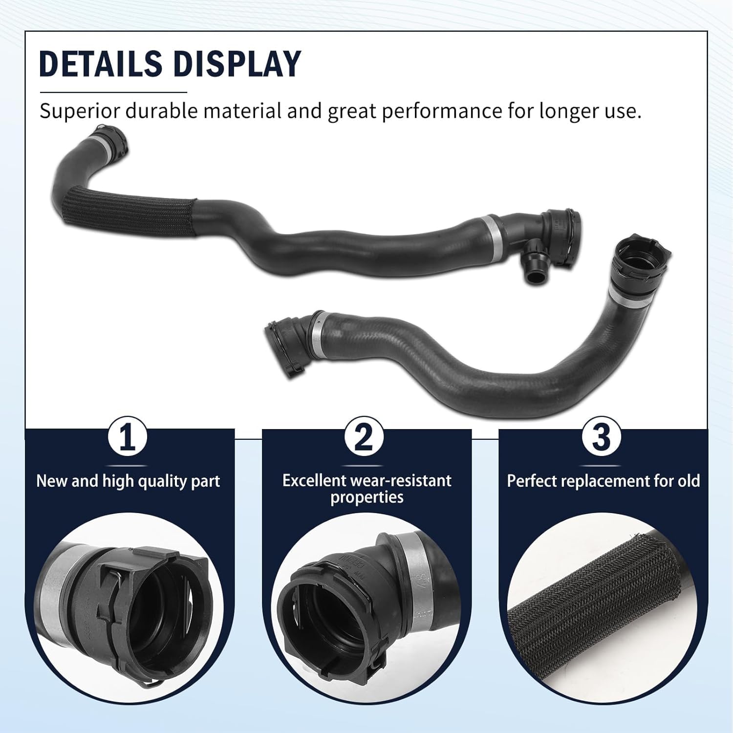 Upper and Lower Radiator Coolant Hose Set Fits X3 G01 2018-2019,X4 G02 2019, Replace 17127535529, 17127535531