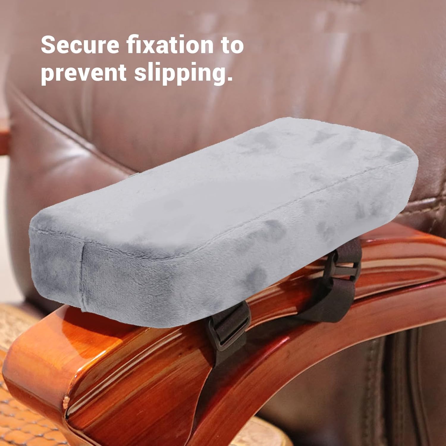 1 Pair Ergonomic Memory Foam Office Chair Armrest Pads Comfy Gaming Arm Rest Covers Pads, Black for Elbows and Forearms Pressure Relief Soft & Comfortable Cover Elbow Forearm