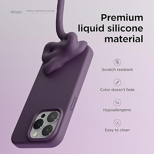 Miniatura 3 de elago Compatible con iPhone 15 Pro Max, funda de silicona líquida, funda protectora de cuerpo completo, a prueba de golpes, funda delgada para