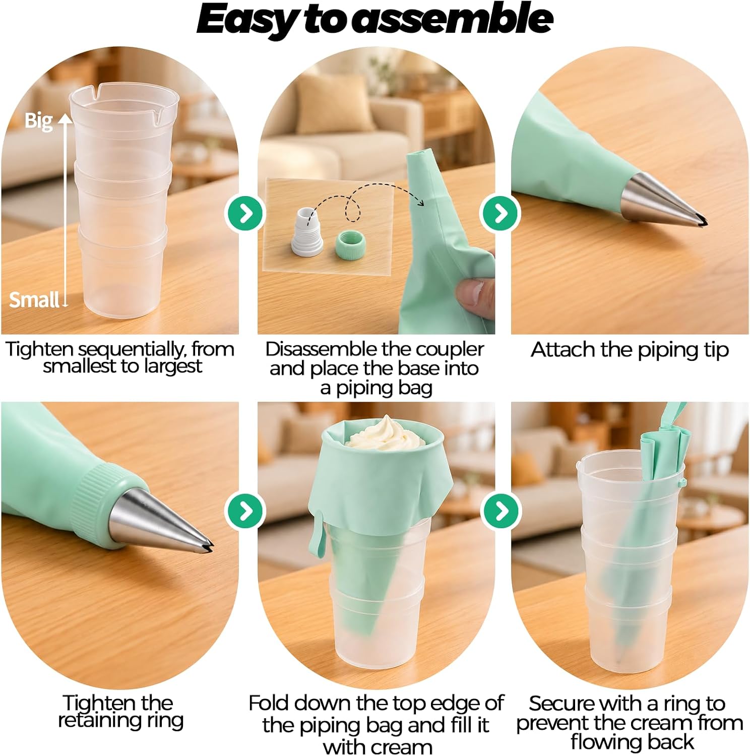 Piping Bag Holder,For Cake Decorating And Cream Filling Stackable image 2