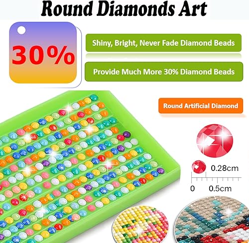 Miniatura 5 de YALKIN Kit de pintura de diamante 5D de 2 piezas, diseño especial de pájaros con forma especial, campanillas de viento de cristal, adornos de