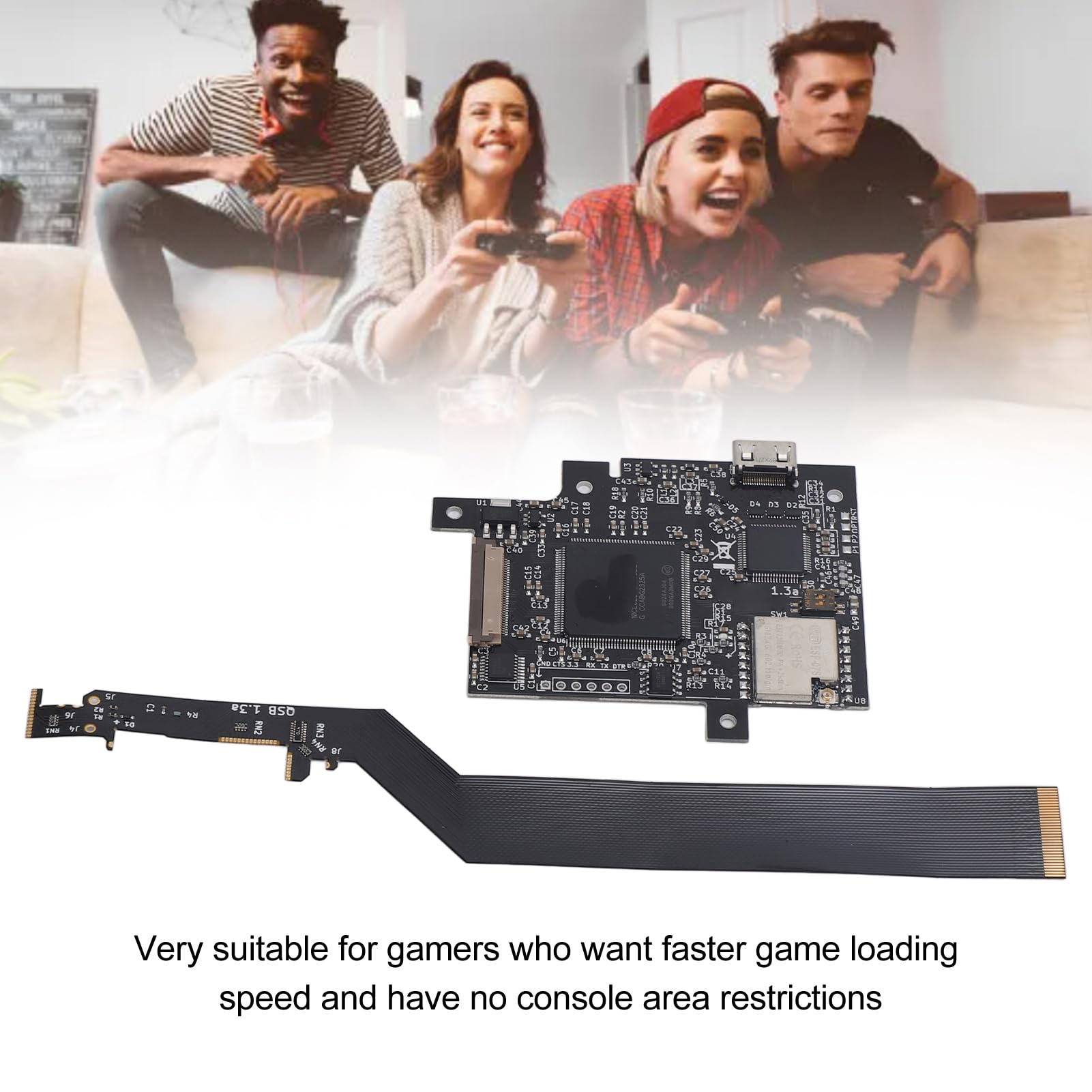Kit DC per Dreamcast, Aggiornamento WiFi Chip DC 1080P Supporta il Reset del Gioco e Linee di Scansione per GDEMU, Scheda DC Universale per Modelli VA0 e VA1