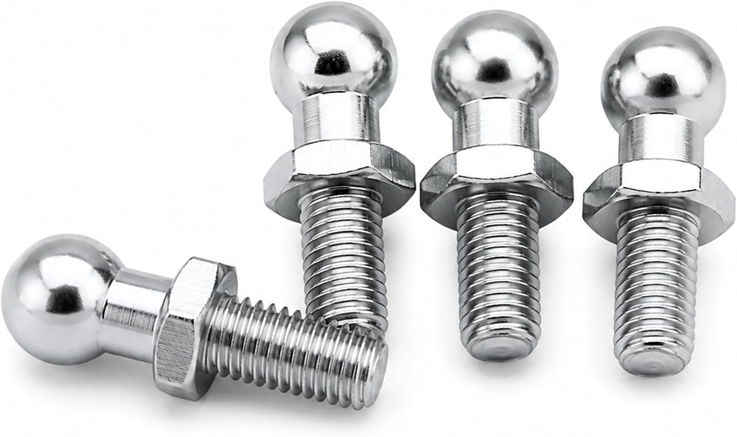 4 Pack 13mm Ball Studs with Hardware,5/16-18 Thread x 5/8" Long Shank Ball Stud Bolt Set for Gas Lift Support Strut End Fittings