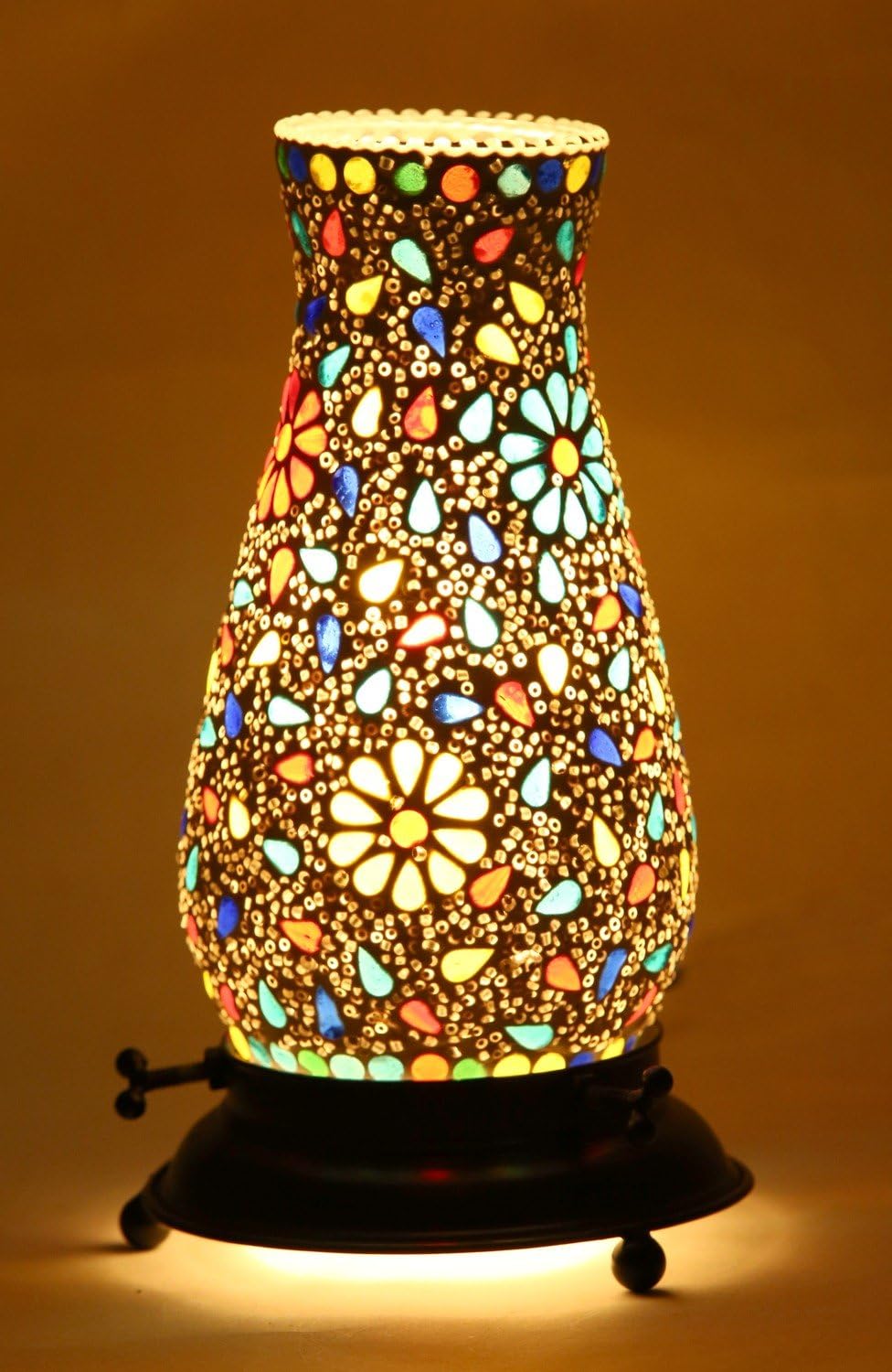 Mejilla Glass Table Lamp, Multicolour