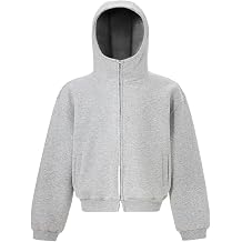 Men's Hoodies Sweatshirts Vintage Cropped Double Zip Casual Jacket