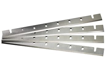 HSS Planer Blades for DW733 12-1/2-Inch (DW7332) Heat Treated, Double Sided HSS Planer Knives Replace DeWalt DW 7332, Set of 4 Replacement