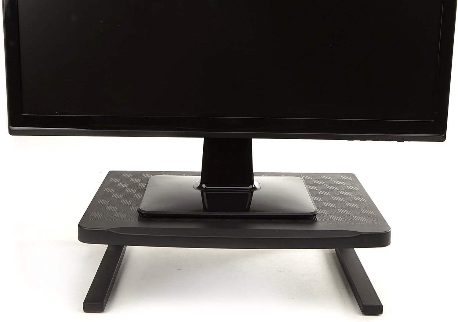 Mind Reader METMONSTBLKP Metal Monitor Stand, Monitor Riser for
