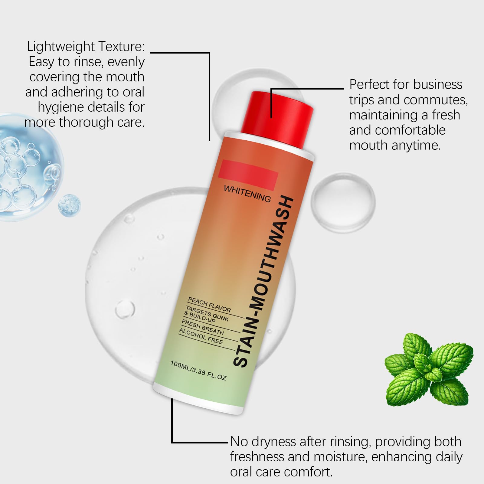 Freshens Breath Refreshing Dental Care Stain Coltivazione Sbiancante | Tooth Stain Removal Colour Corrector, White Clean Teet