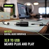 Vista 3 de Shure MVX2U - Interfaz XLR a USB con conector para auriculares, ganancia de 60 dB, monitoreo de latencia cero, alimentación fantasma de 48 V