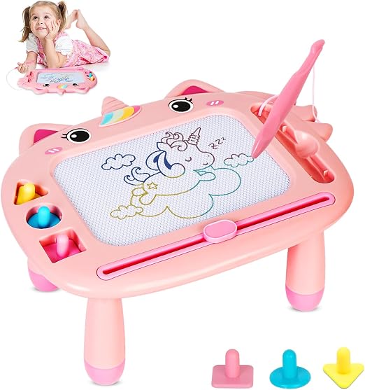 LURICO Table Ardoise Magnétique Évolutive à Pieds Amovibles