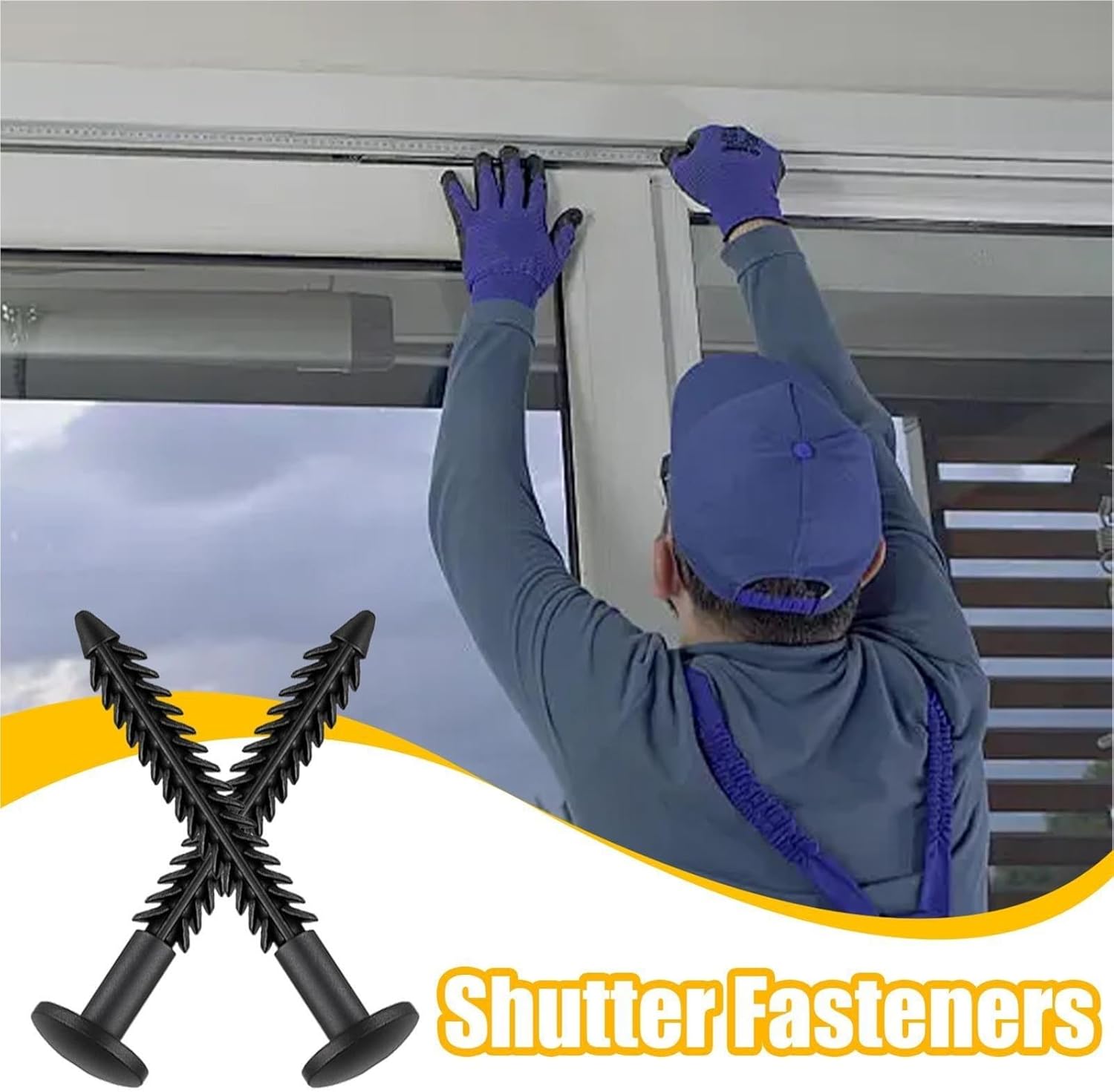 Shutter Fasteners 70/120pcs Shutter Screws 3 Inch Window Screen Plunger Pins Dressing Hardware for Catch Lock Bumper End Work Door(120pcs)