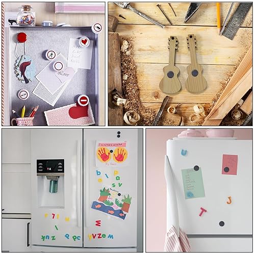 Miniatura 28 de TRYMAG Imanes de disco de cerámica para manualidades, 60 piezas de pequeñas manualidades redondas con respaldo adhesivo, círculo plano, ferrita