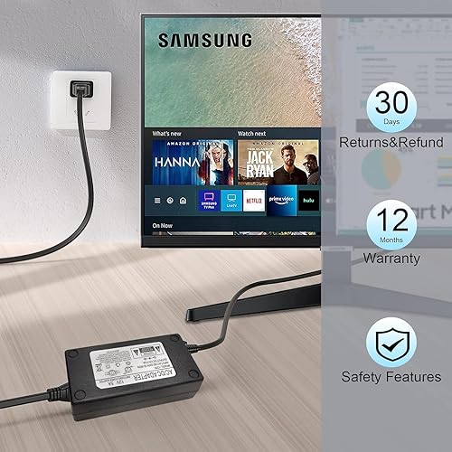 Miniatura 7 de Adaptador de CC de CA de 12 V 5 A 4 pines para Lorex 19 pulgadas y 22 pulgadas, sistema de videovigilancia para monitor LCD, Wacom Cintiq 22HD 22 HD