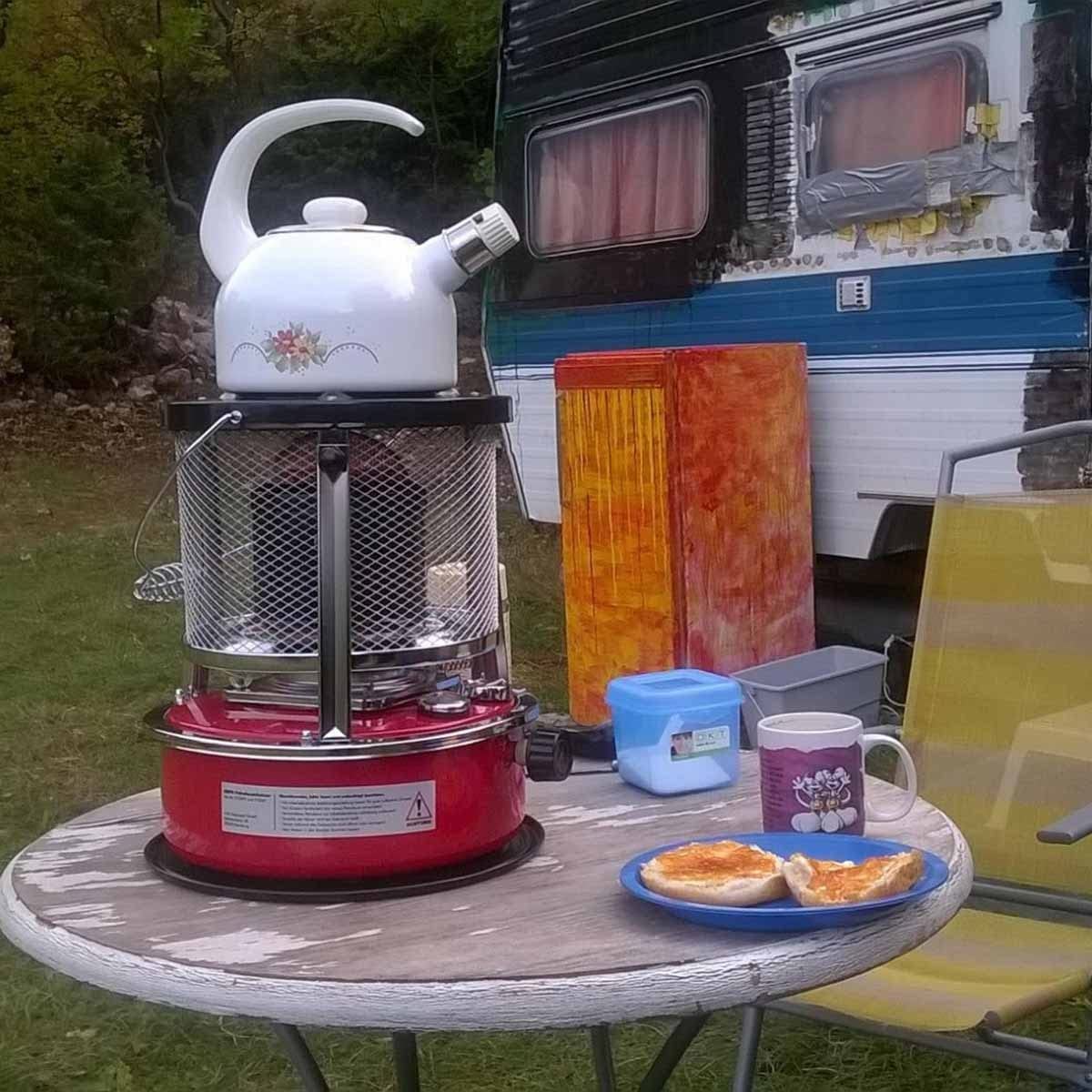 Chauffage Pétrole, Poêle Pétrole D'intérieur Portable, Extincteur Automatique Et Chauffage Radiant Protection Contre Les Chutes, pour Le Camping en Terrasse B