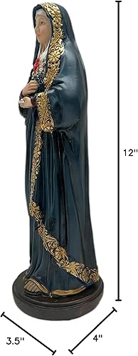 Miniatura 4 de Virgen de Los Dolores Mater Dolorosa Estatua Católica de Santa Santa Religiosa Decoración para el Hogar 12 pulgadas