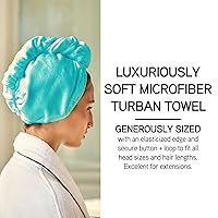 Vista 3 de ILES FORMULA Toalla turbante para el cabello, toalla de microfibra ultrasuave para el cabello de secado rápido, control del encrespamiento