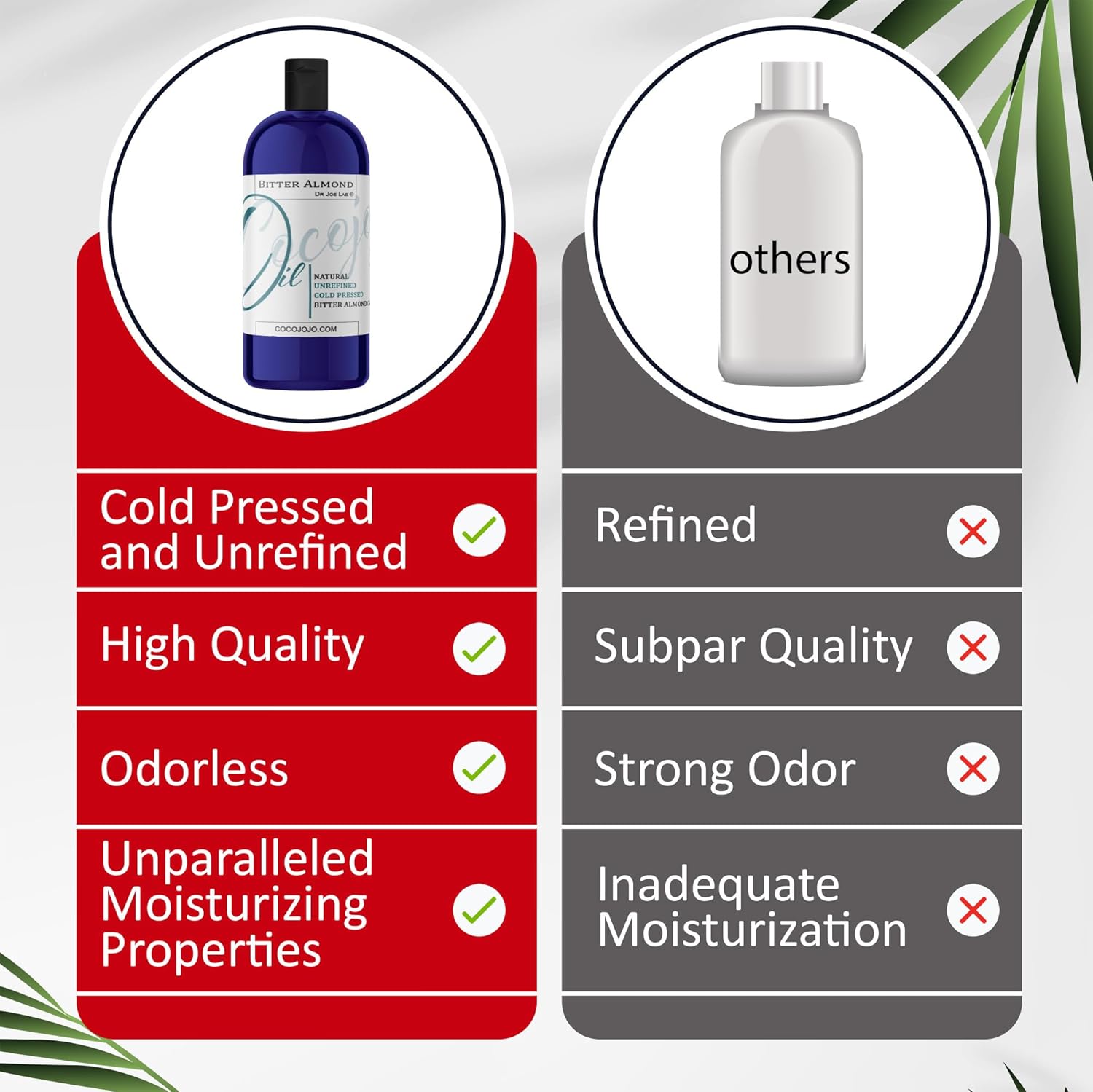 cocojojo Pure Bitter Almond 32 oz 1 Quart Oil Unrefined Cold Pressed Extra Virgin All Natural Perfect for Hair Face Skin Nails