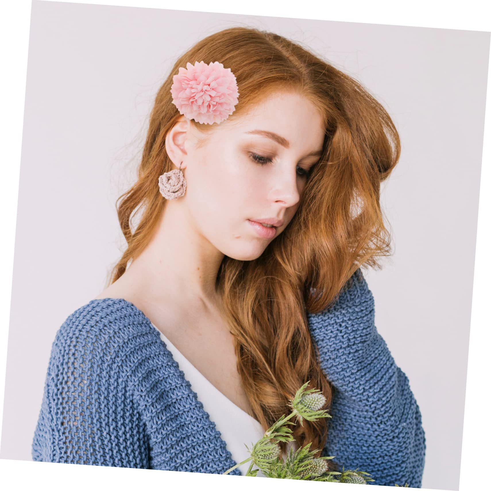 Didiseaon 63piezas Pinzas Cabello De Flores De Seda Accesorios Para Mujeres y Niñas Para y Uso