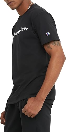 Miniatura 3 de Champion Camiseta para hombre, camiseta gráfica clásica, camisetas suaves y cómodas para hombres, logotipo de escritura regular o grande y alto