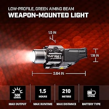 Amazon.com: Streamlight 69443 TLR RM 1 G 500-Lumen Rail