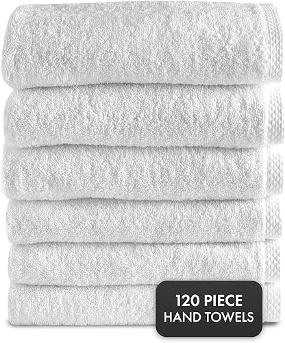 Classic Turkish Towels CTT Toallas de mano turcas para baño, 120 piezas, hechas con 100% algodón turco, toallas de mano para spa y hotel,