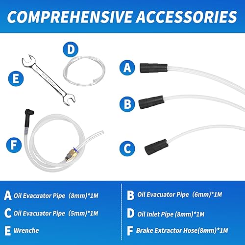 Miniatura 2 de 8L Extractor de Fluidos Aerodinámico, Bomba de Aceite con Manguera de Cambio de Aceite, Bomba Extractora de Aceite para Succión al Vacío de Aceite,