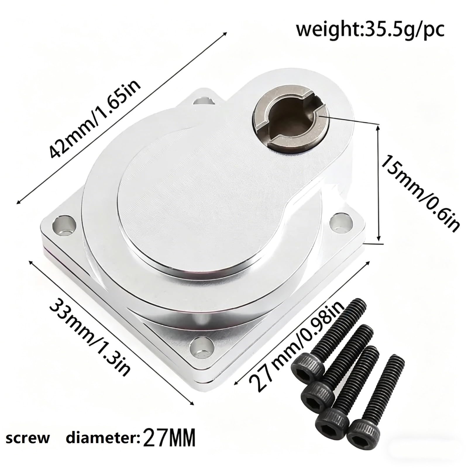 para Hsp para Zhongyang para SH Go FC 16 Motor 18 Clases 11011 Arranque Eléctrico RC Coche Cubierta Trasera Metal Piezas Mejora Repuestos
