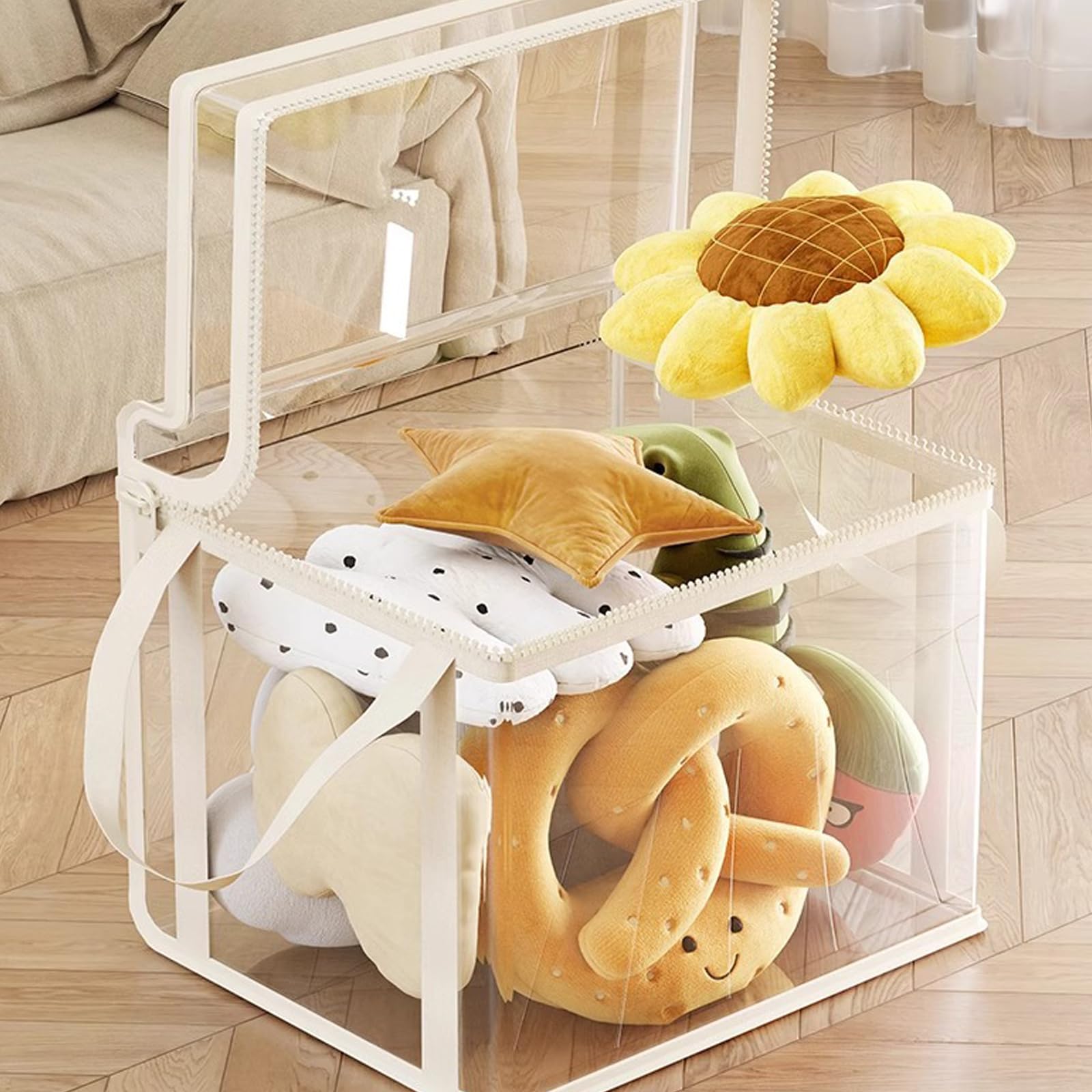 Contenitore PVC Pesante 50L per Asilo Nido e Aula - Cerniere Lunghezza, Design Salvaspazio