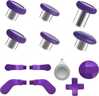 Elite Series 2 Controller Accessories Kit - Thumbsticks, D-Pads and Trigger Paddles with Storage Case for Elite Series 2 Core (Purple)