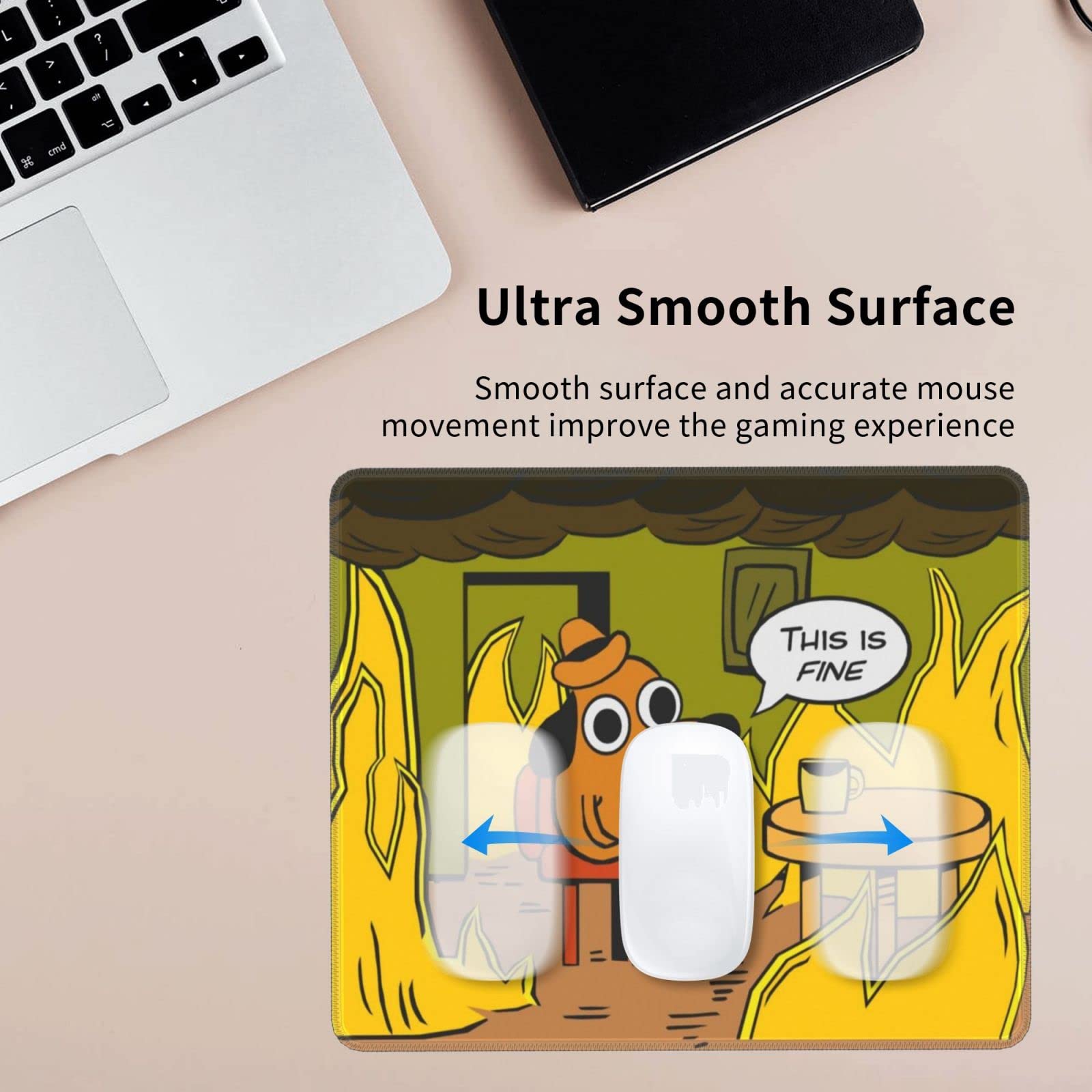 Mauspad Mit Untersetzer – Süßes Schaf-Design, Rutschfeste Gummiunterseite, 26,9x18 Cm Für Büro & Zuhause