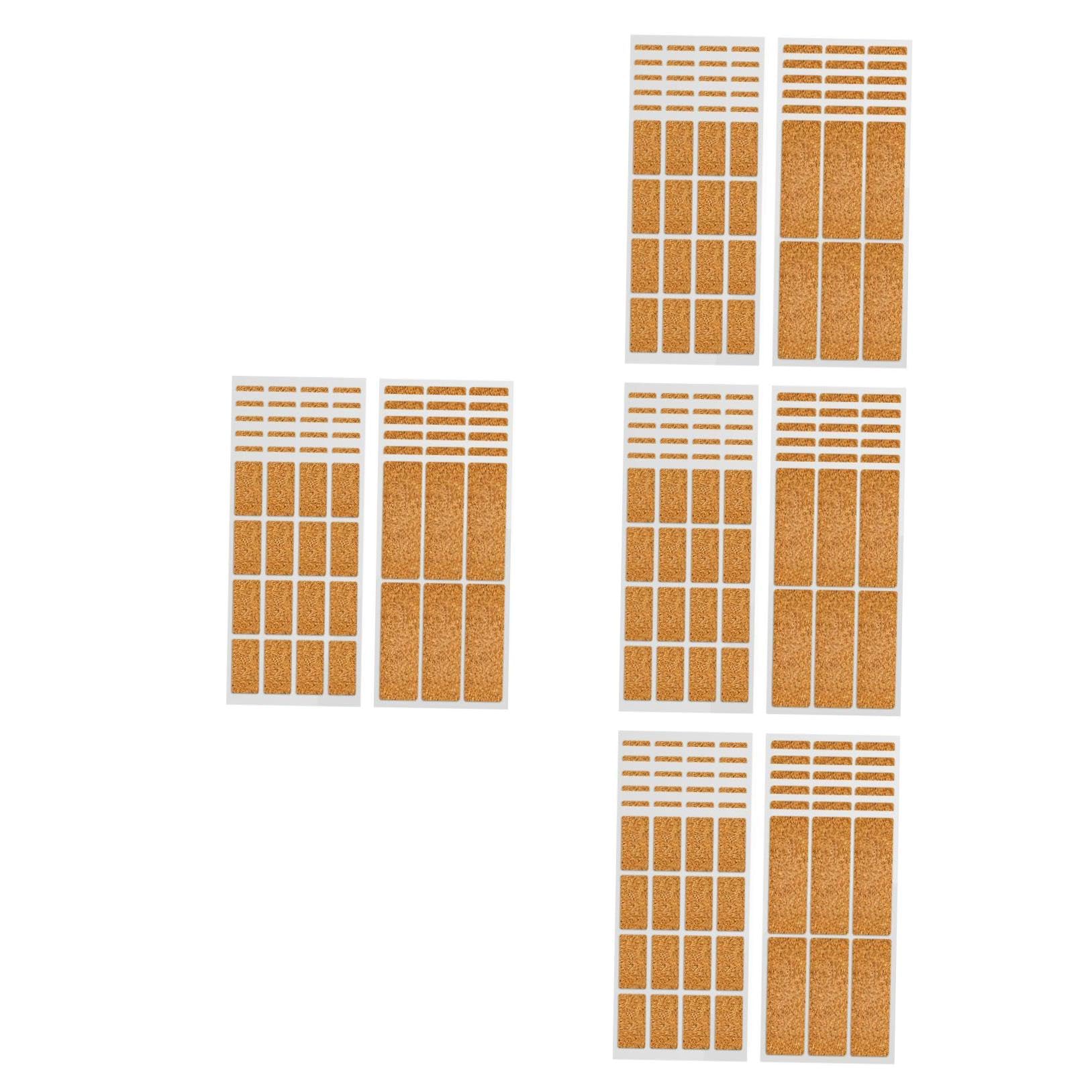 Lurrose Étiquettes Liege 96 Feuilles Autocollants D'étiquettes En Liège Autocollant Étanche Autocollants Pour Pots D'épices De Bureau De Couleur Étiquette Alimentaire