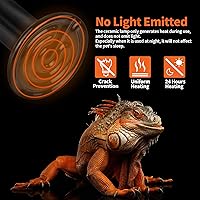 Vista 3 de LUCKY HERP Emisor de calor de cerámica de 150 W, bombillas de calor para reptiles, lámpara de calor de cerámica para reptiles, anfibios, pollo