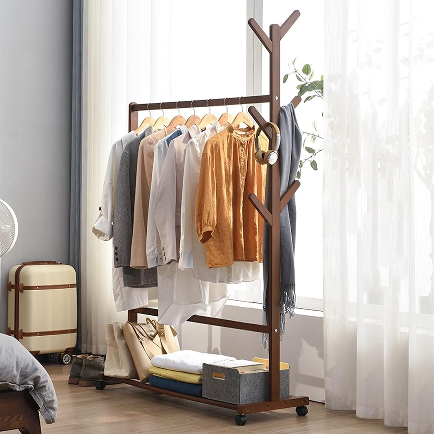 未使用 ハンガーラックおしゃれ頑丈2段低いダブル安い伸縮キャスター付き大容量ブラック黒パイ Trademarketingforce Com Br