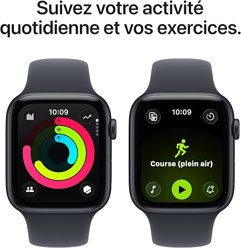 Apple Watch SE 3 [GPS + Cellular 44 mm] Montre connectée avec boîtier Minuit et Bracelet Sport Minuit. Moniteur activité/Sommeil/fréquence Cardiaque, écran Toujours activé - 5
