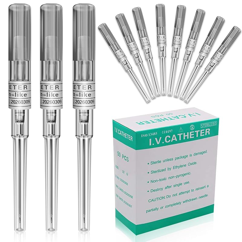 Agulhas ocas descartáveis para piercing Autdor 16G, aço inoxidável, pacote com 50