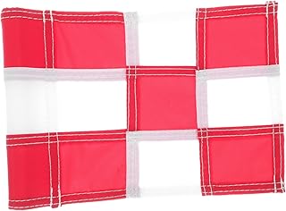 KOMBIUDA Golf Green Flag Mini Trains Lawn Flags Outdoor Signs Portable Flag Practice Pin Flag Flagsticks Golfing Flag for Train Golfing Court Prop Golfing Court Flag Checkered Nylon Course