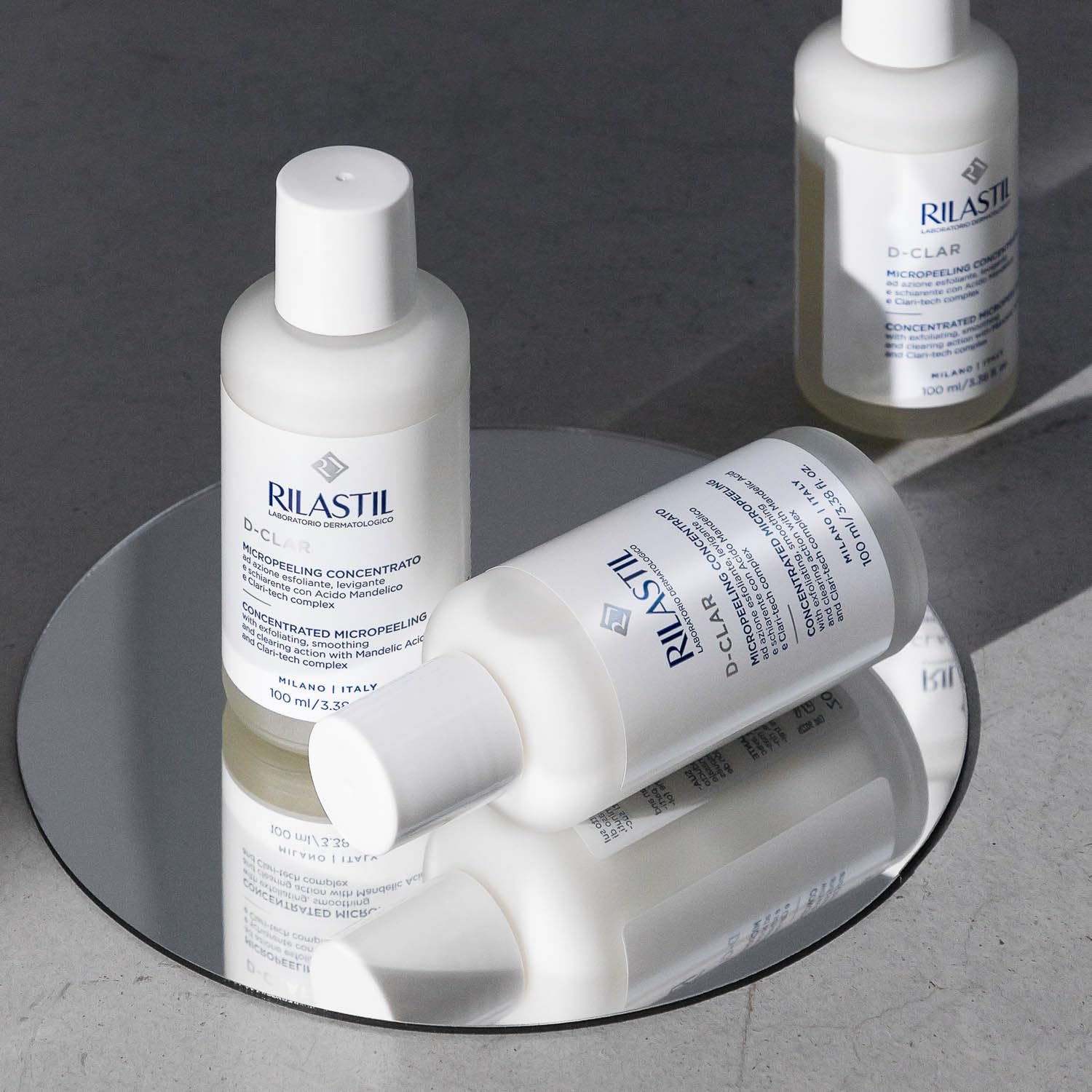 Rilastil D-Clar Micropeeling Concentrato, Azione Esfoliante, Levigante e Schiarente, Contrasta le Ipercromie, Confezione da 100 ml