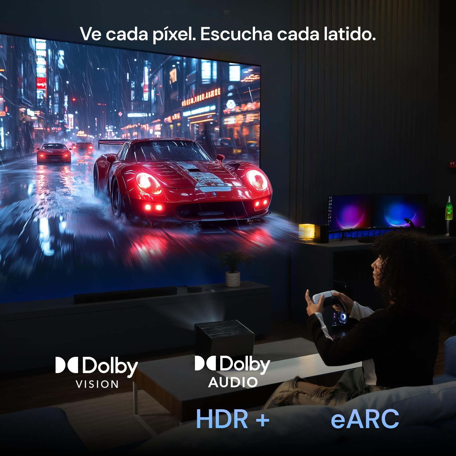 Valerion Cable HDMI 2.1 ultra alta velocidad 2 m/6,6 pies, 48 Gbps, 8K 60 Hz, 4K 120 Hz, HDR dinámico, ALLM/VRR gaming, conectores dorados 24K, compatible con PS5, Xbox, PC, TV y proyector