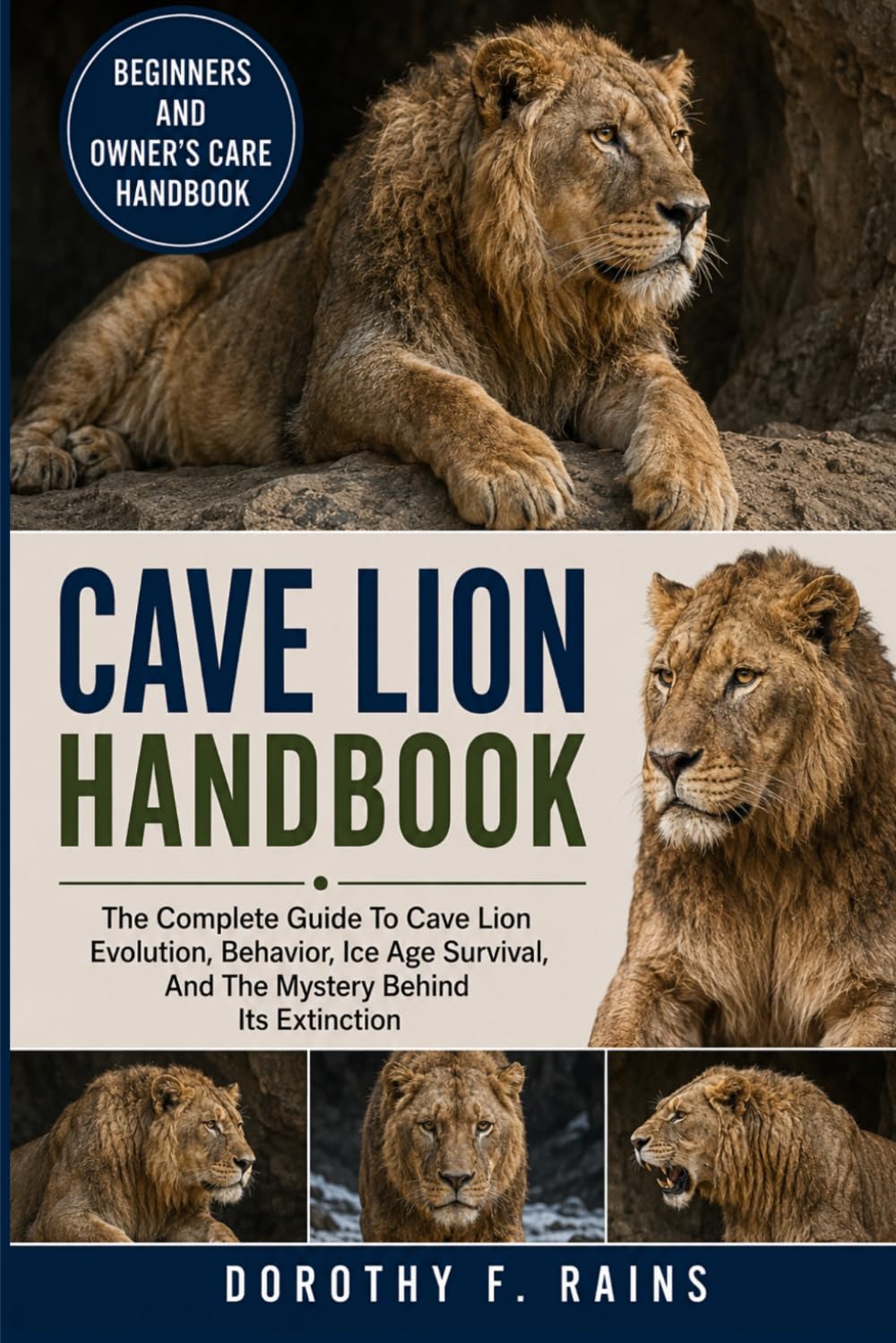 CAVE LION HANDBOOK: The Complete Guide To Cave Lion Evolution, Behavior, Ice Age Survival, And The Mystery Behind Its Extinction