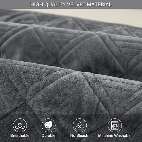 Miniatura 9 de Deep Dream - Fundas para sofá modular de terciopelo, fundas de terciopelo para sofá modular, protector para muebles, fundas de sofá antideslizantes