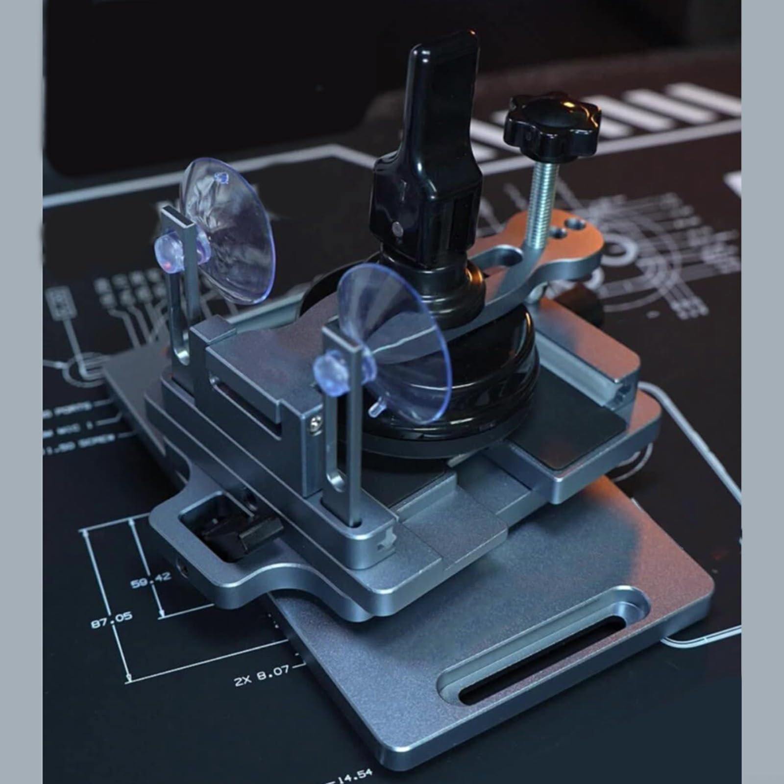 Strumento di separazione dello schermo CP8 con rotazione a 360° e forte supporto a ventosa per una riparazione precisa del cellulare, design in metallo antistatico per una rimozione sicura dello