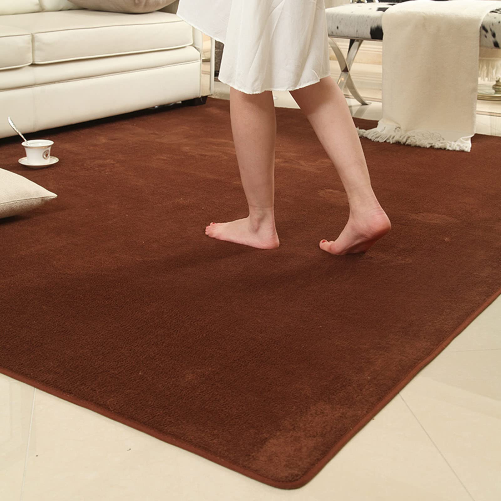 Tapis moderne à poils longs haute densité pour décoration