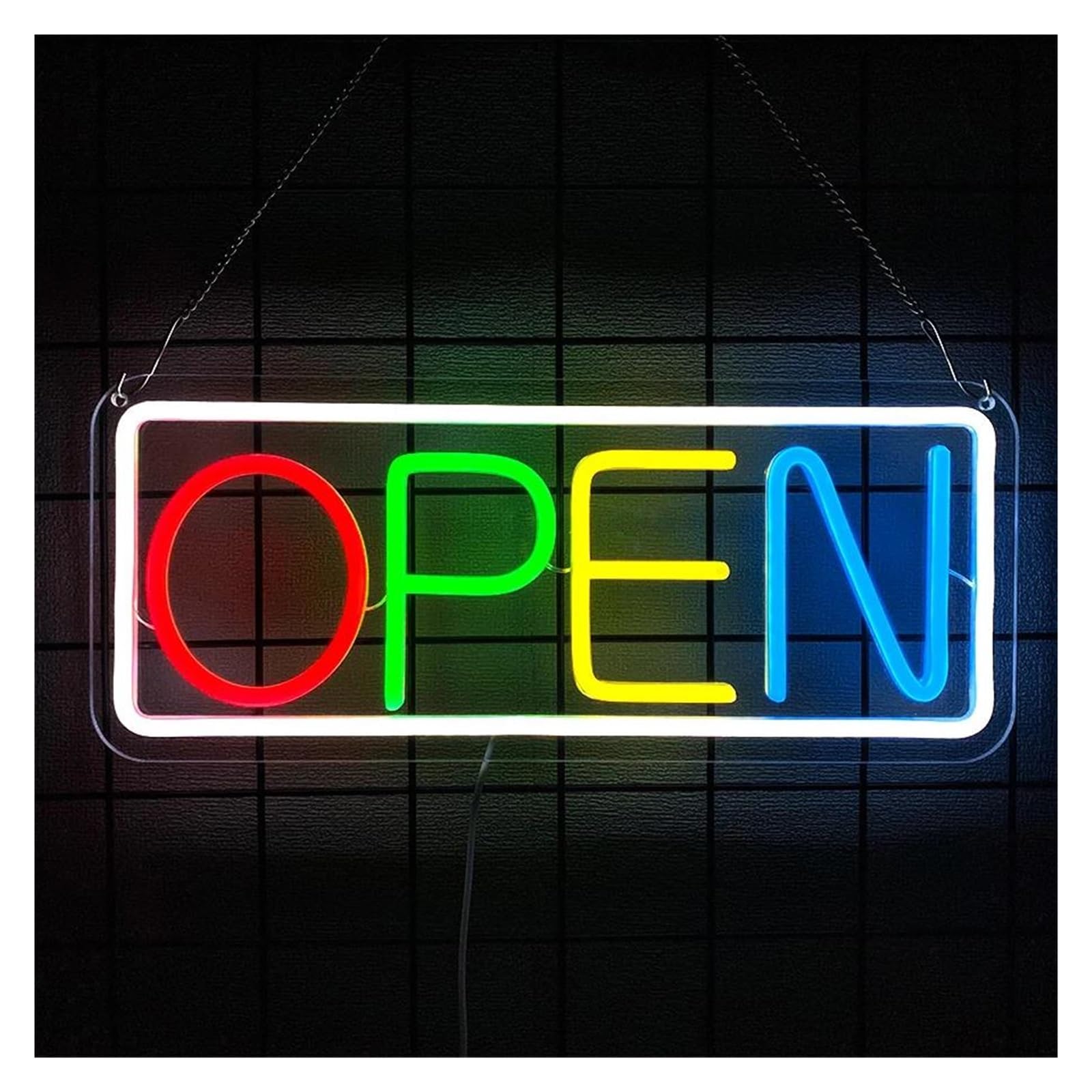 SHOUXI Sign Lamp Open Neon Sign Light for Business Bar Cafe Restaurant Hotel Salon Storefront Window Wall Decor Signs Illuminated 40.5cmx17cm