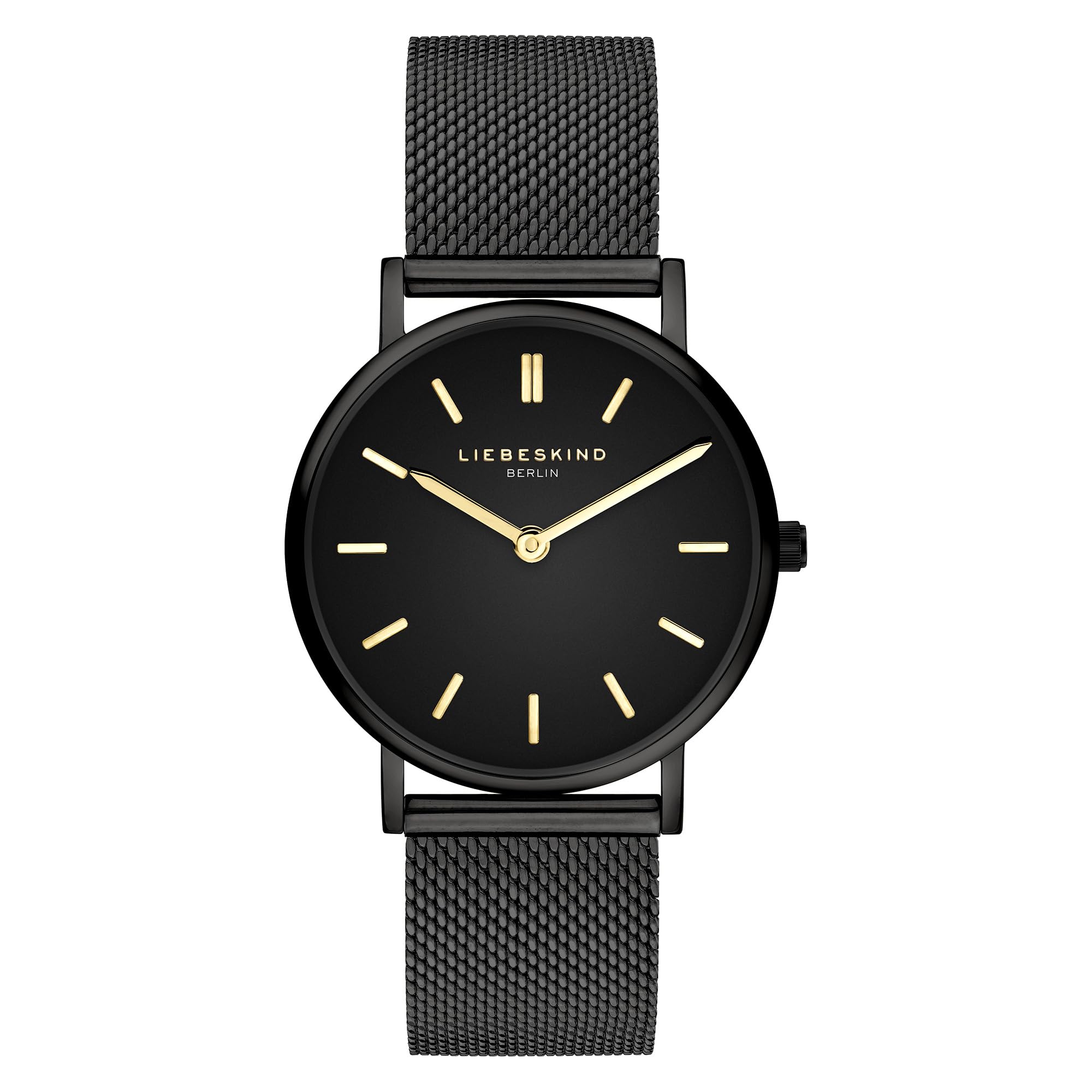 Liebeskind Berlin Women's Watch - Round - Black - 37 mm - Elegant Women's Watch Made of Polished Stainless Steel with Quartz Movement - Analogue Watch - 5 ATM Waterproof - Scratch-Resistant