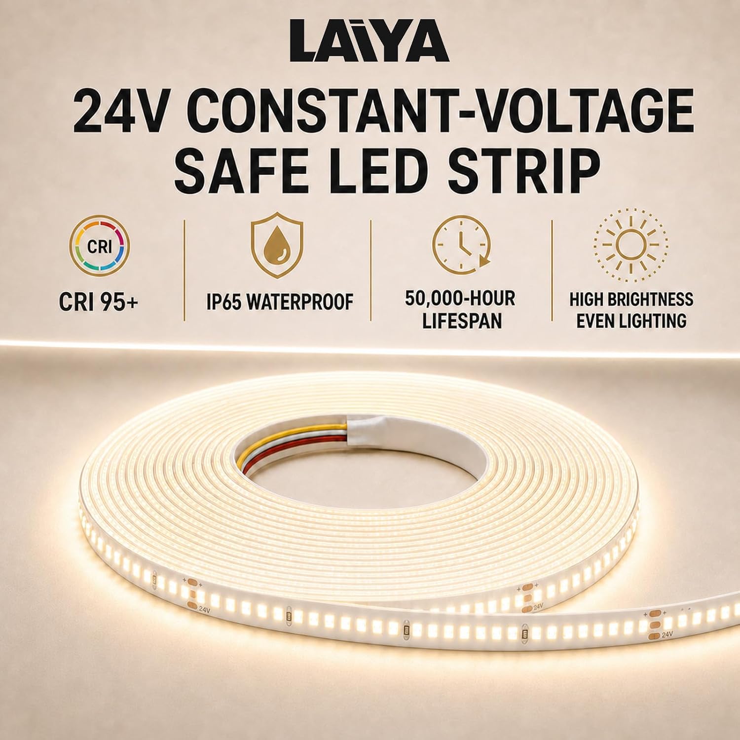 LAIYA 33X20in Oval LED Bathroom Mirror, Frameless Backlit Anti-Fog Dimmable