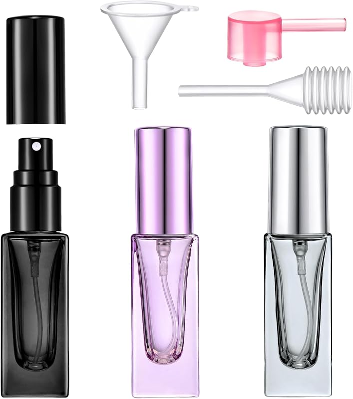 Frascos spray de perfume Yikimyfo em vidro, 5 mL, Pacote com 3