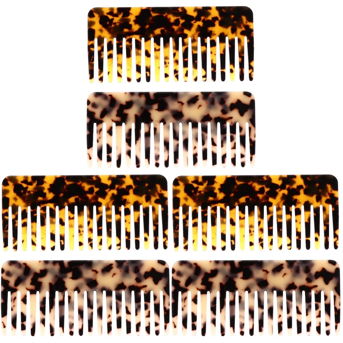 FRCOLOR 6stücke Anti-statik Kämme Aus Acetat Grobzinkige Haarstyling-kämme Für Friseure Und Hausgebrauch Für Glattes Und Lockiges Haar Hitzebeständig Und Hautfreundlich